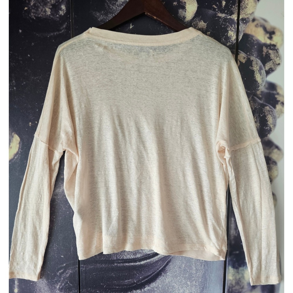 Zara Trafaluc Women Burnout Long Sleeve Lightweight Boxy Relaxed Knit Top Size M - Picture 6 of 8